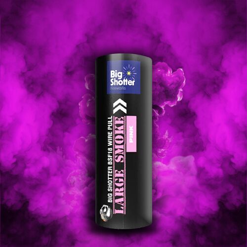 Large Smoke Bomb Pink - Big Shotter Fireworks BSF18 Ring Pull