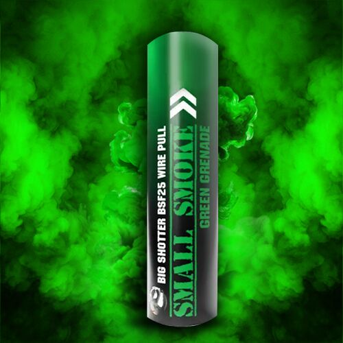 Small Smoke Bomb Green - Big Shotter Fireworks BSF25 Ring Pull