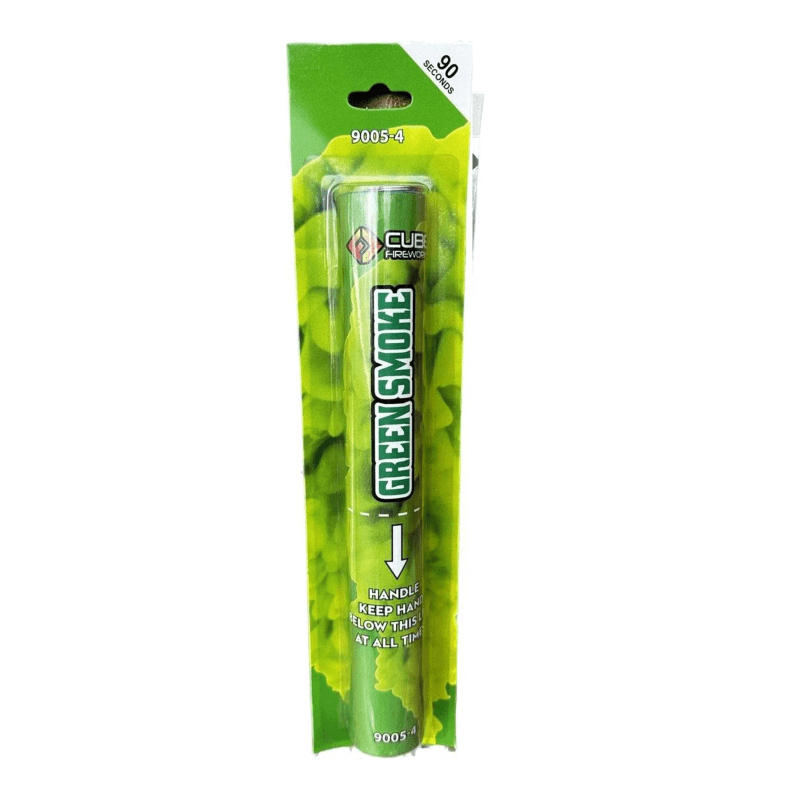 Cube Fireworks Green Handheld Smoke Grenade