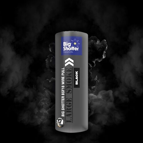 Large Smoke Bomb Black - Big Shotter Fireworks BSF18 Ring Pull