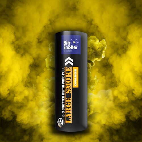 Large Smoke Bomb Yellow - Big Shotter Fireworks BSF18 Ring Pull