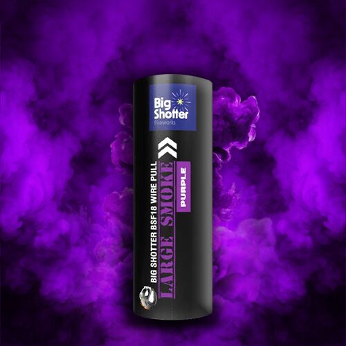 Large Smoke Bomb Purple - Big Shotter Fireworks BSF18 Ring Pull